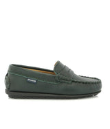 Penny 032 Walker Moccasins, green grainy leather