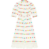 Women's Estelle Embroidered Fringed Shirt Dress, White