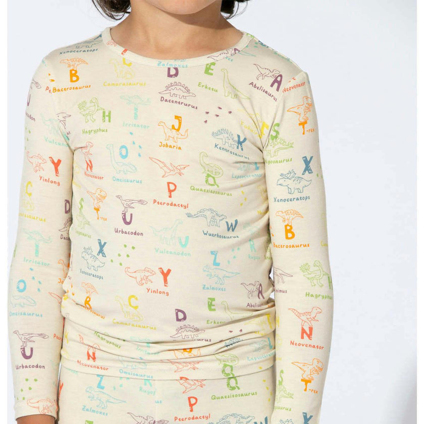 Dino ABC Bamboo Kids Pajamas