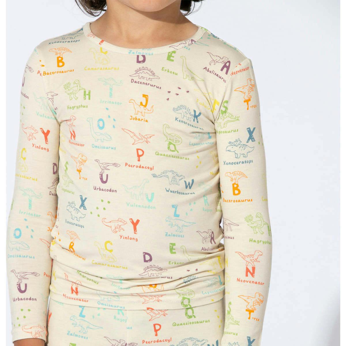 Dino ABC Bamboo Kids Pajamas