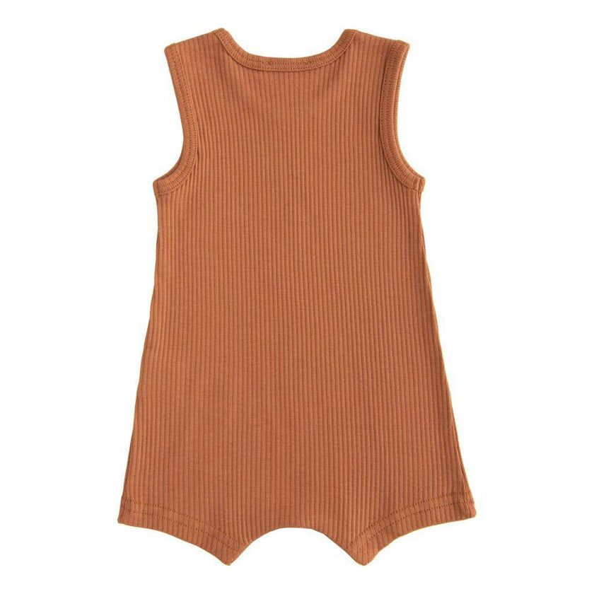 Orange Terracotta Sleeveless Modal Shortie