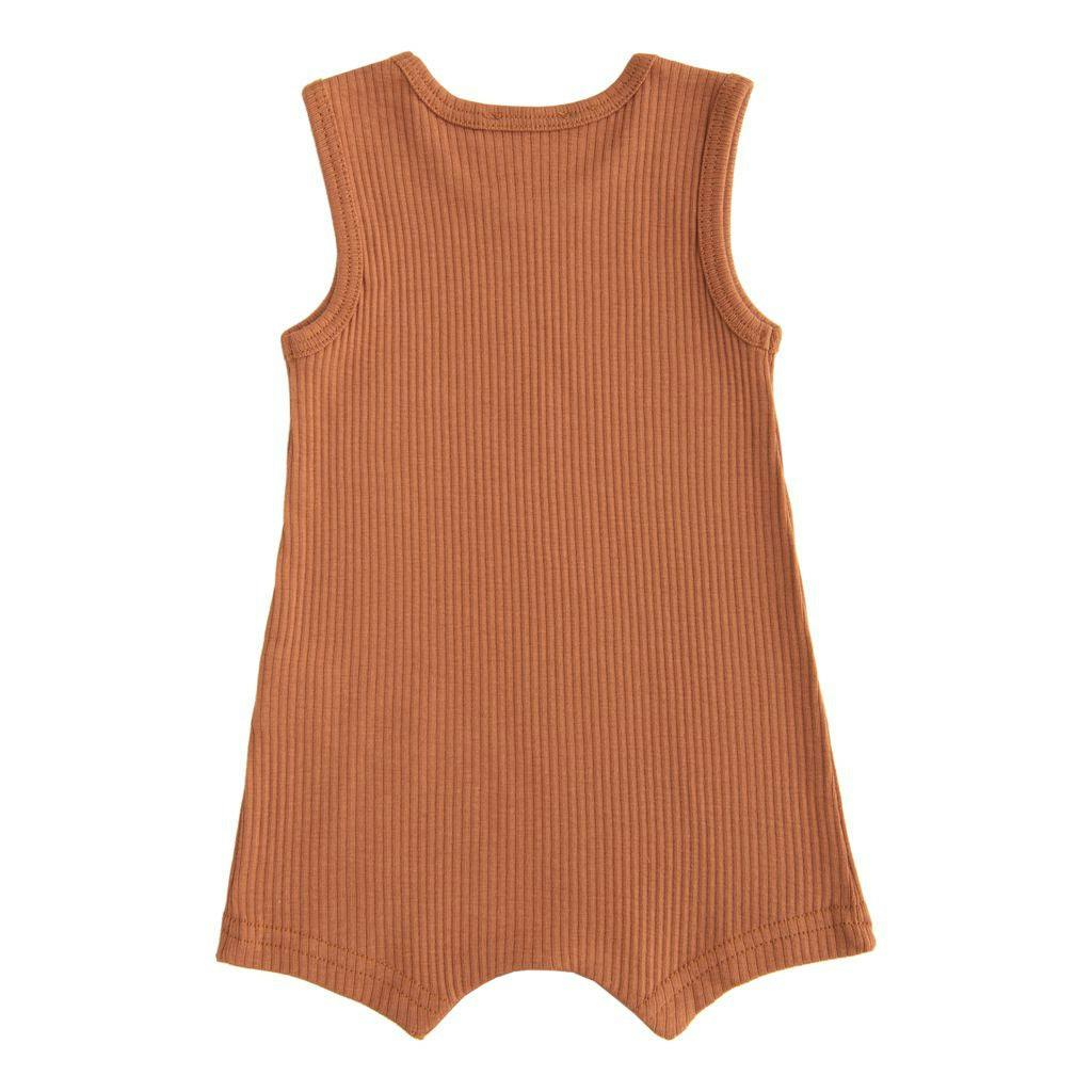 Orange Terracotta Sleeveless Modal Shortie