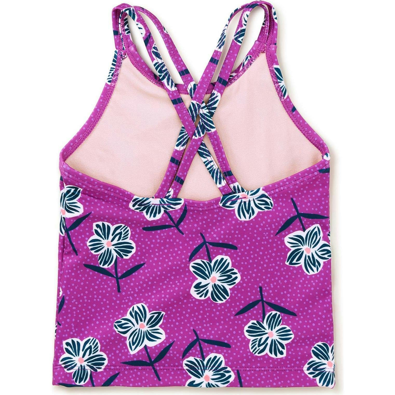 Cross Back Tankini Top, Multi