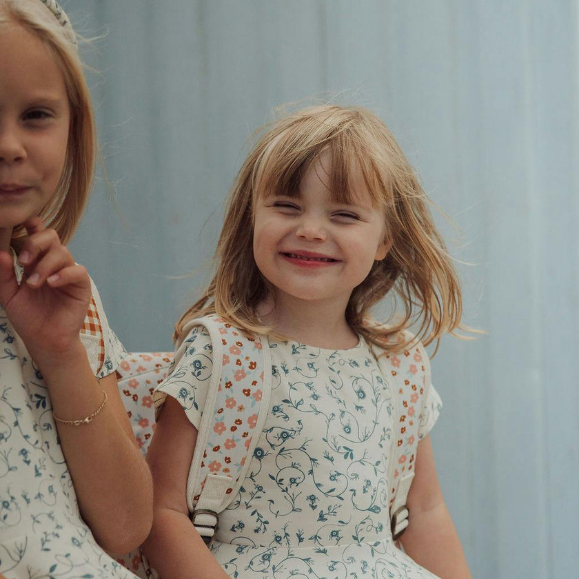 Sweetheart Twirl Dress | Organic Cotton Jersey - Scandi Floral