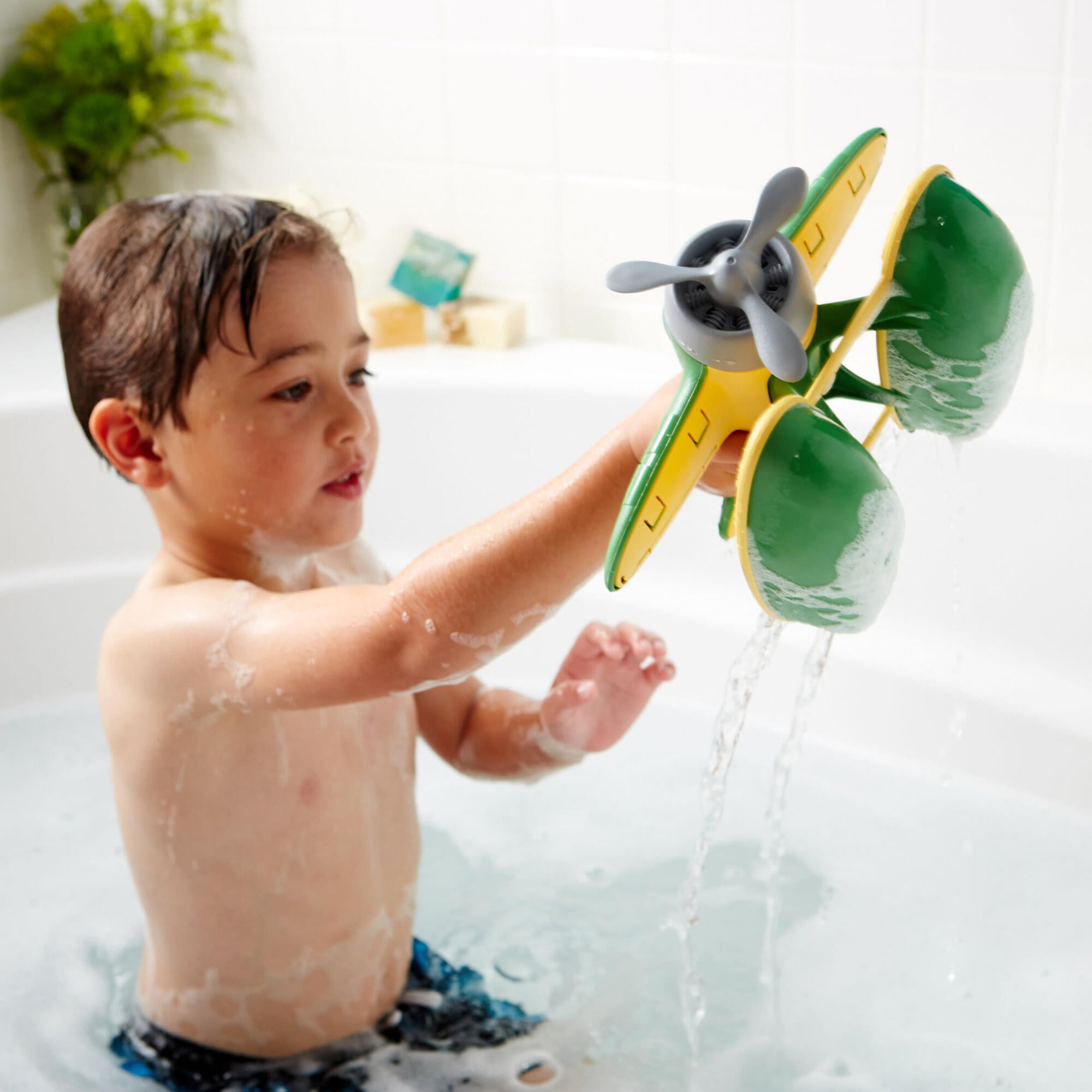 Green Toys: Seaplane - Green - Floating Water & Bathtime Toy