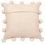 Cream Pom Poms Cream - Hand Felted Wool Pillow - 20" Arcadia Home