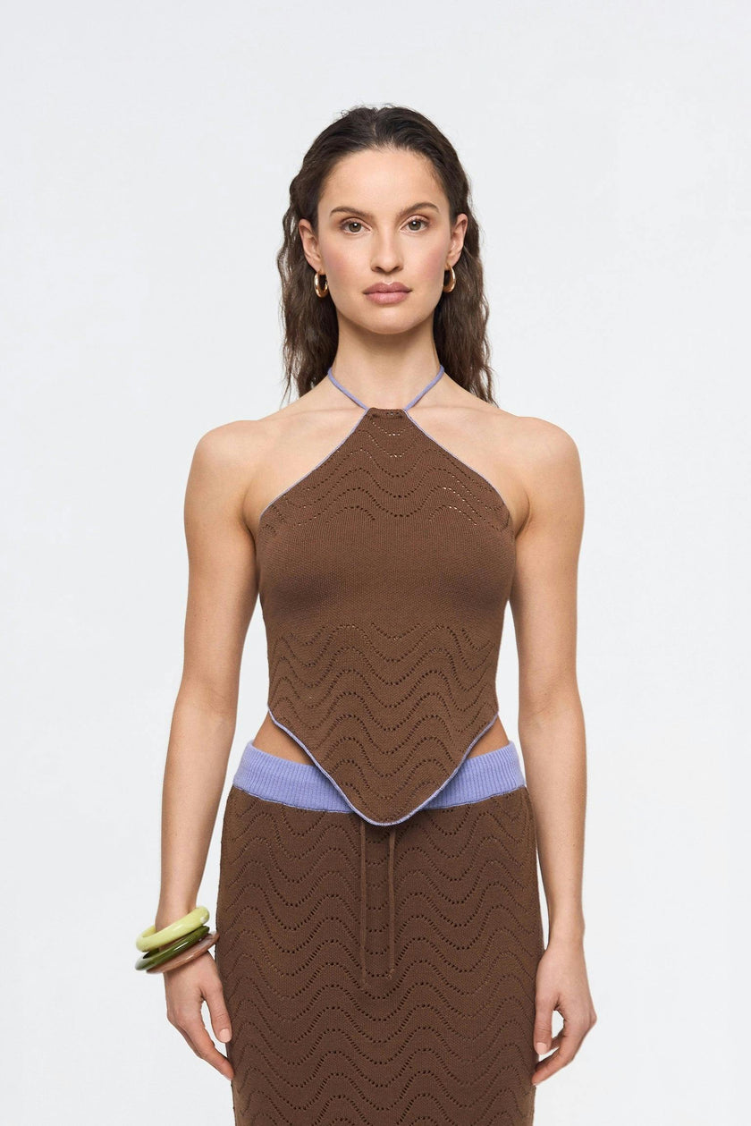 women's organic cotton top – mocha
