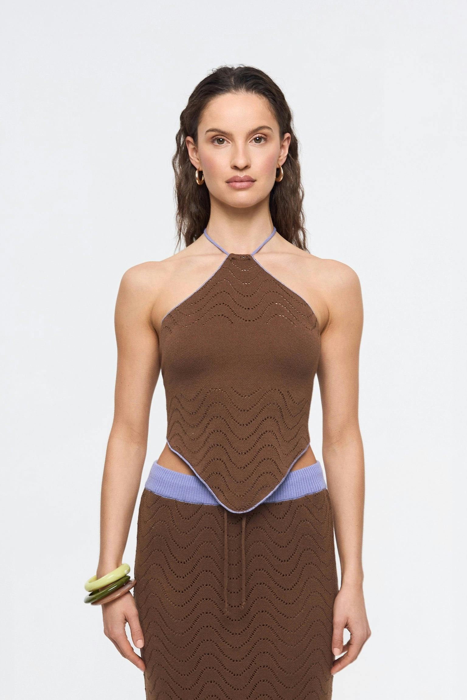 women's organic cotton top – mocha