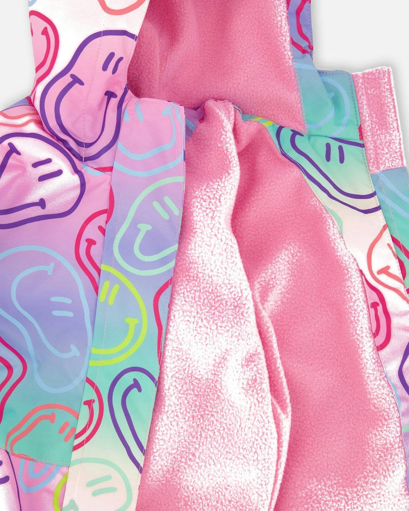 Insulated Two-Piece Mid-Season Outerwear Set Multicolored Printed Smileys