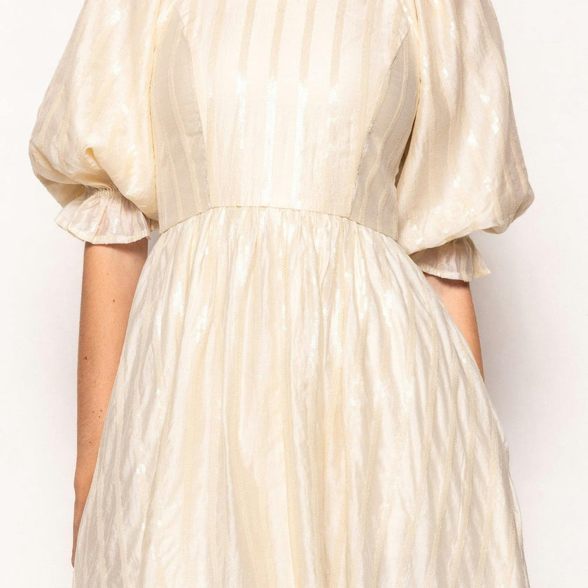 Tindra Dress in Cream Sequin