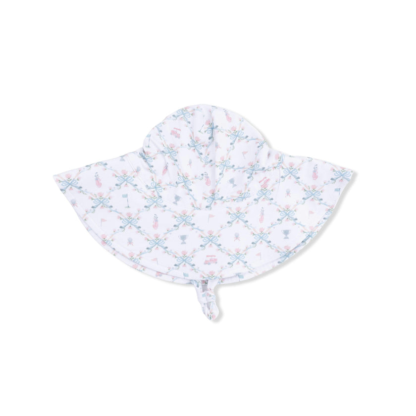 Golf Trellis Pink - Wide Brim Sun Hat