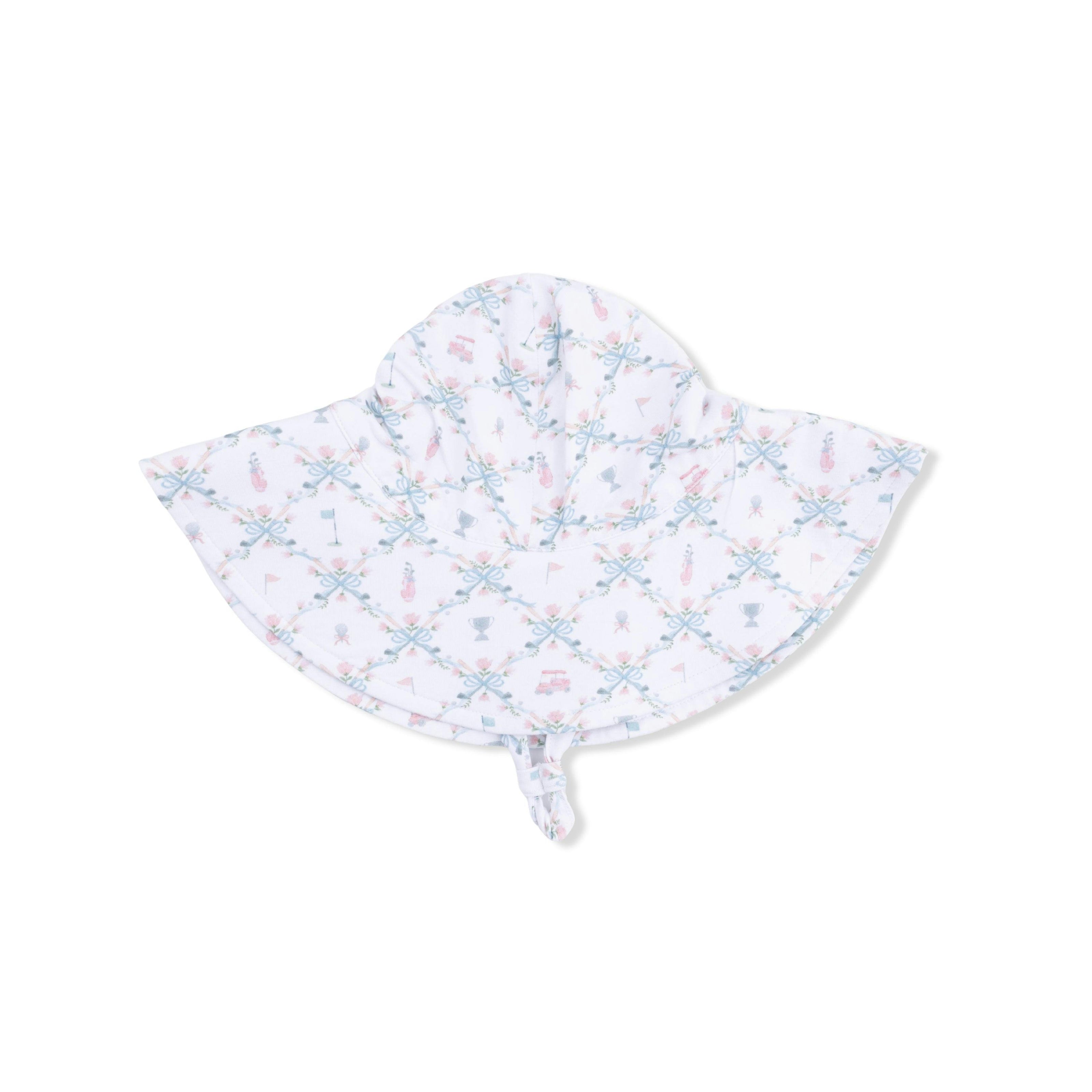 Golf Trellis Pink - Wide Brim Sun Hat