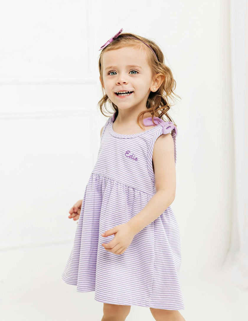 Custom Embroidered Stripe Dress