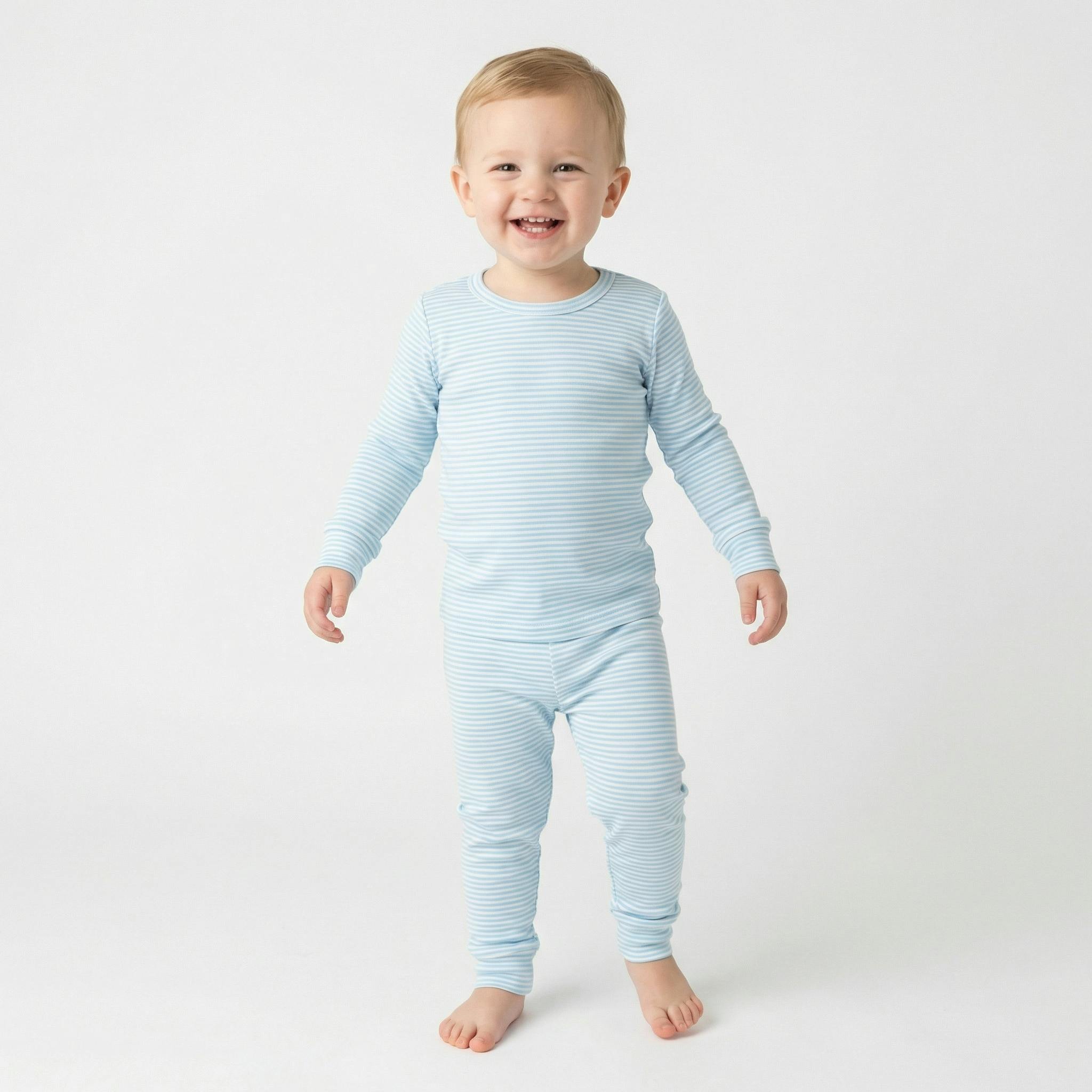 Seaside Stripe Bamboo Toddler Pajama Set