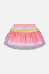 Mesh Skirt With Frills