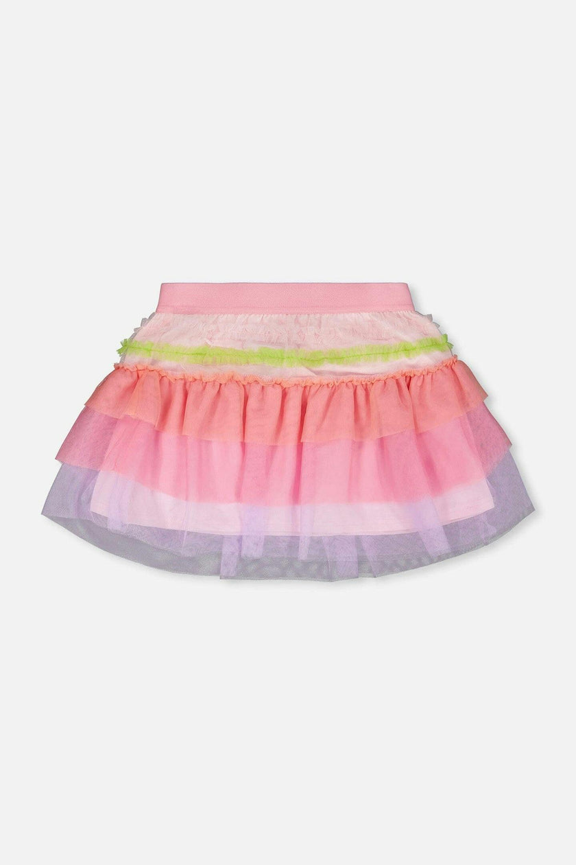 Mesh Skirt With Frills