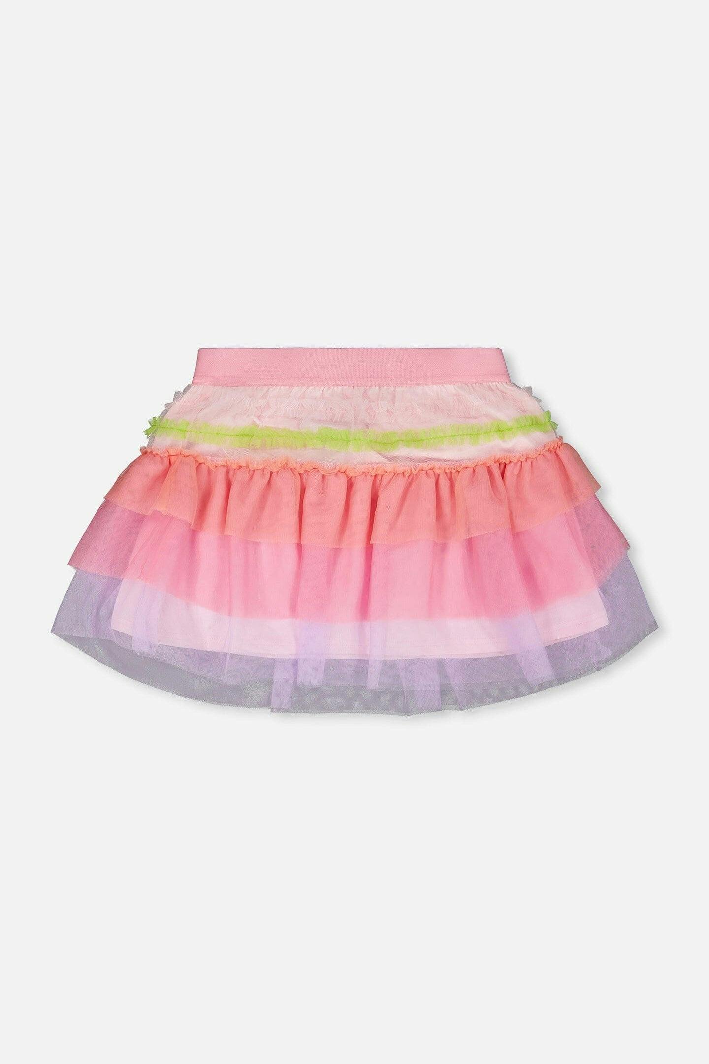 Mesh Skirt With Frills
