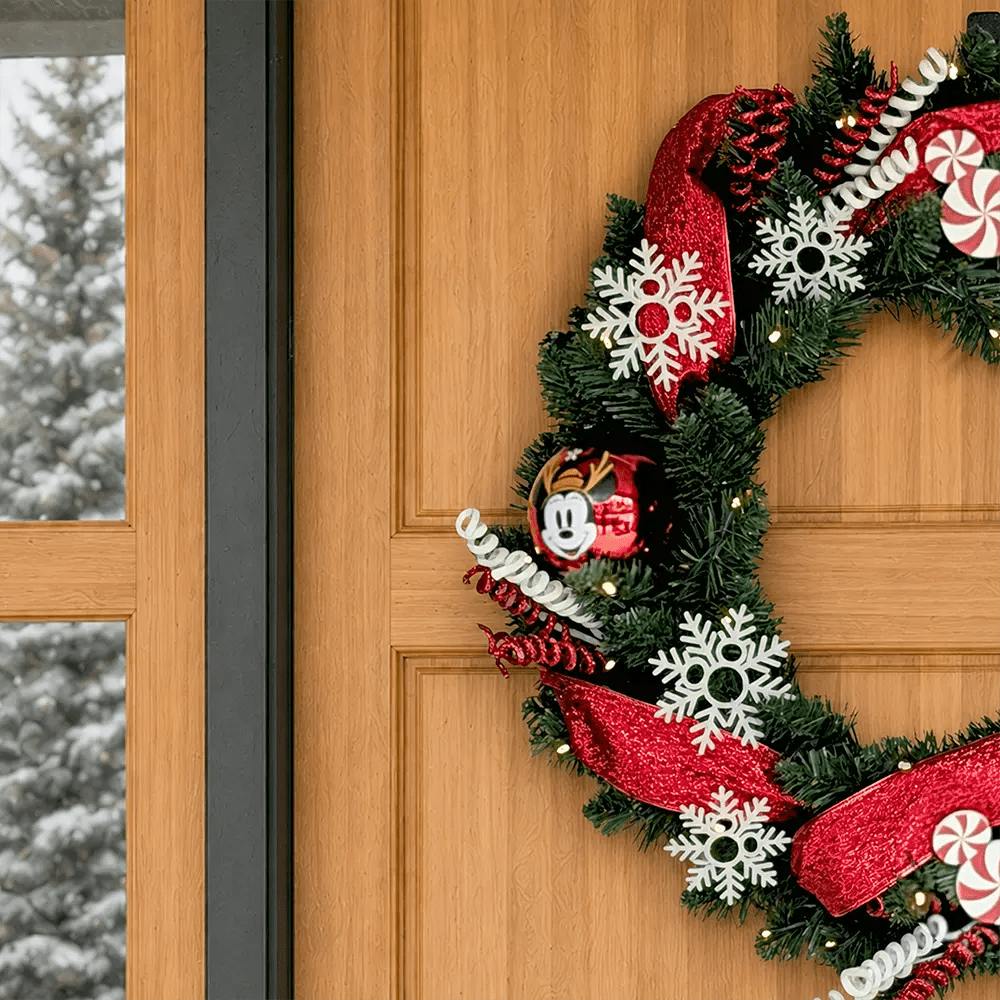 Disney® Mickey Mouse and Minnie Mouse Christmas Wreath Pre-Lit