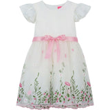 Garden Floral Ruffle Sleeve Party Dress