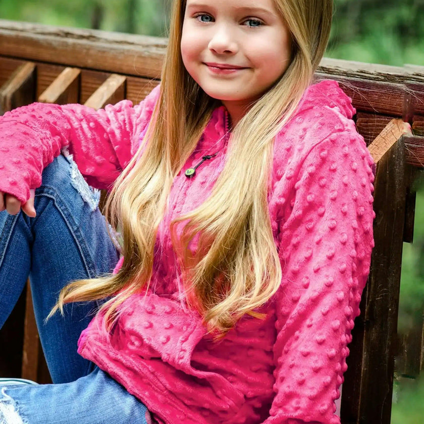 Minky Bubble Zip Hoodie
