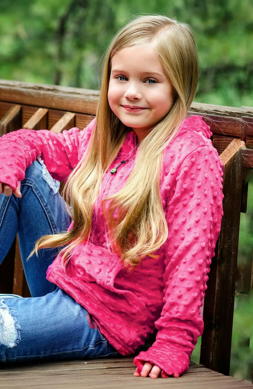 Minky Bubble Zip Hoodie
