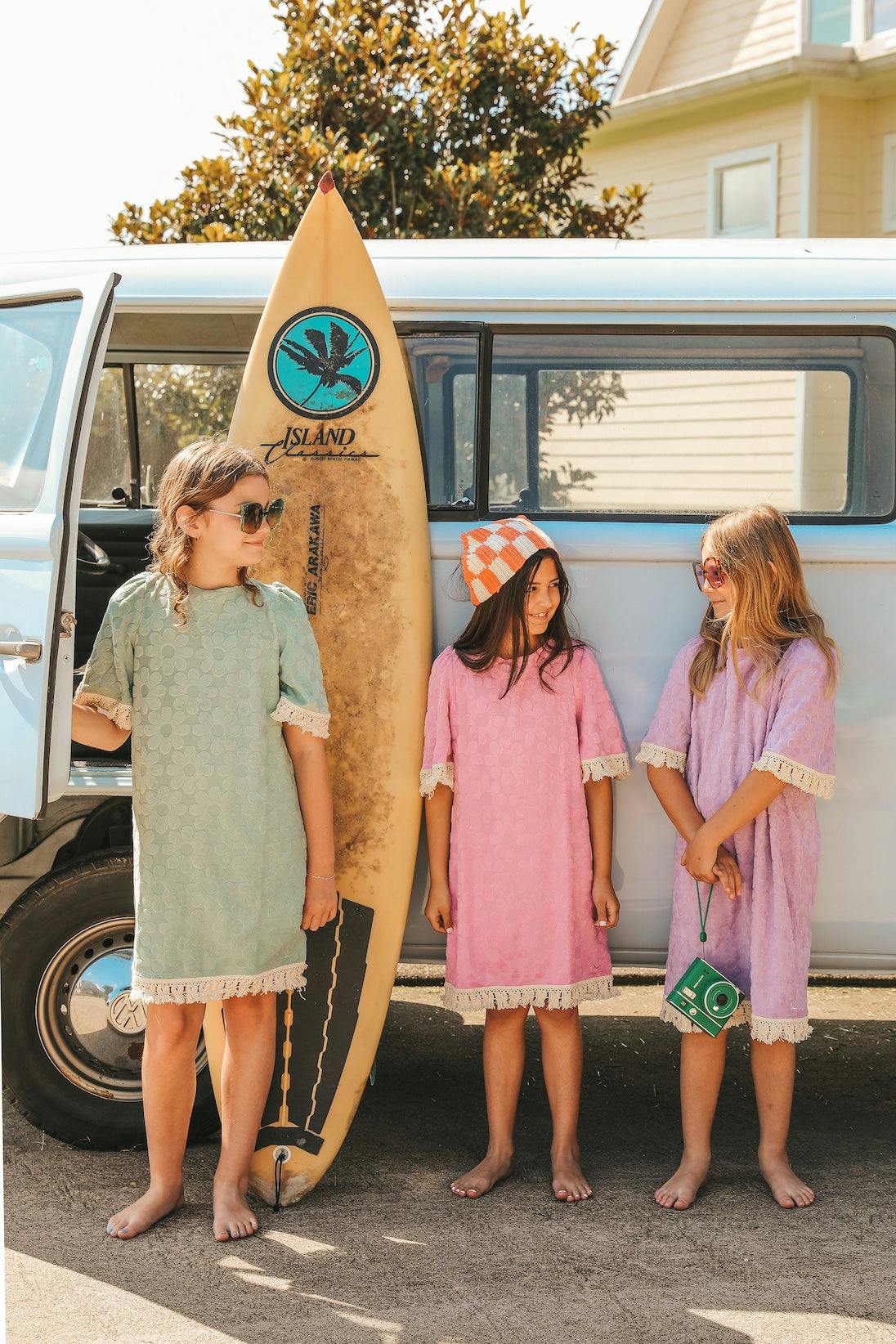 Dusty Teal Floral Boho Coverup