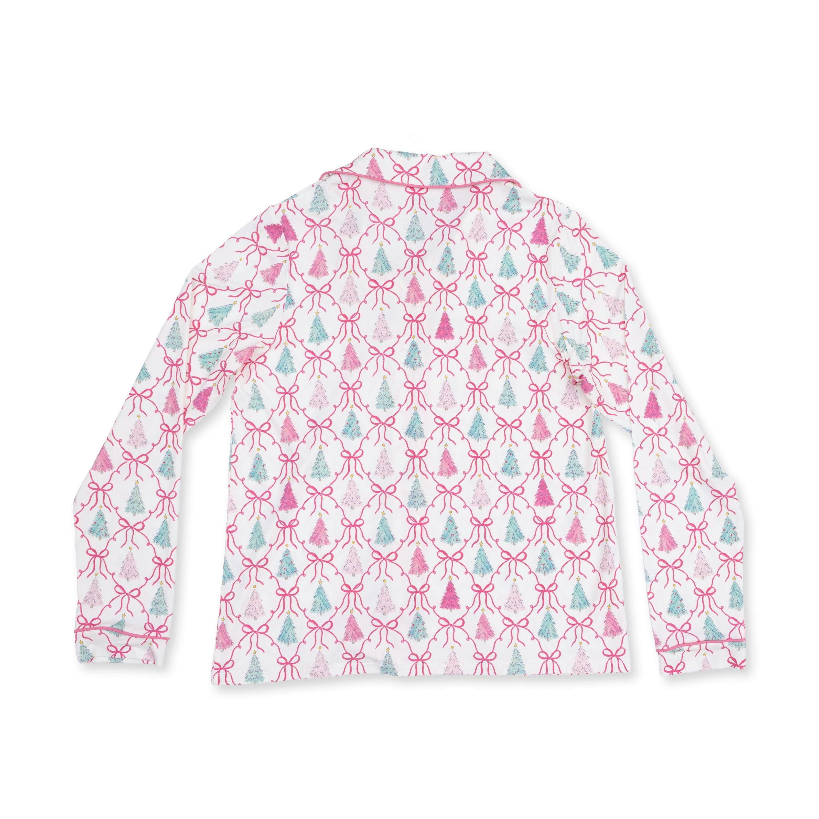 Bow Trellis Tree - Adult Long Sleeve Coat Style with Pants