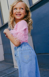 Lola Feather Raglan Sleeve Baby Tee