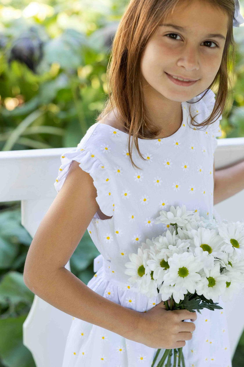 Embroidered Daisy Dress