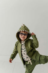 Boys Hooded Jacket in Dinosaur