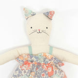 Floral Kitty Mini Suitcase Doll