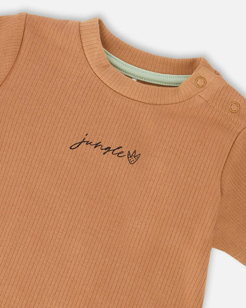Cotton Rib Jersey T-Shirt And Organic Cotton Jersey Short Set