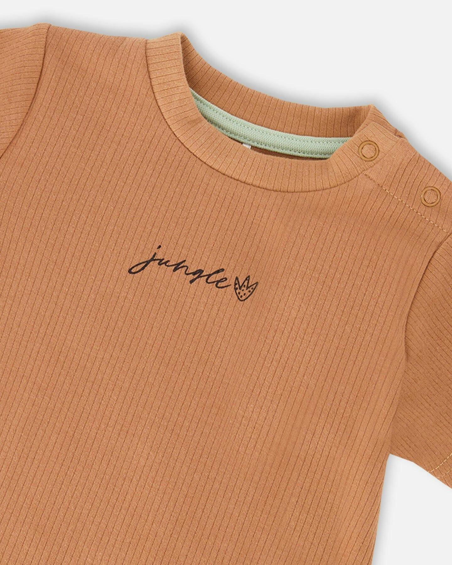 Cotton Rib Jersey T-Shirt And Organic Cotton Jersey Short Set