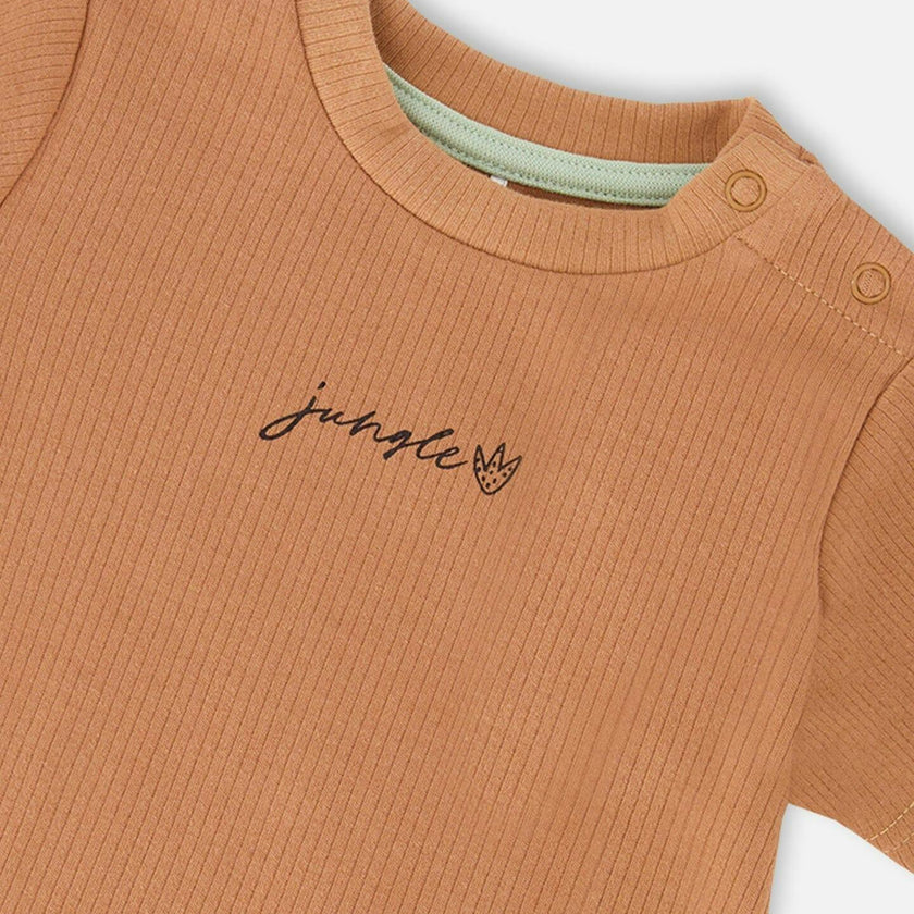 Cotton Rib Jersey T-Shirt And Organic Cotton Jersey Short Set