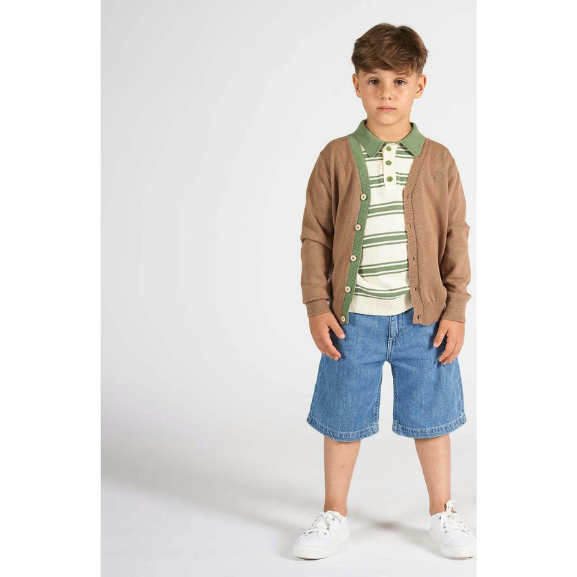Nimme Striped Knit Polo