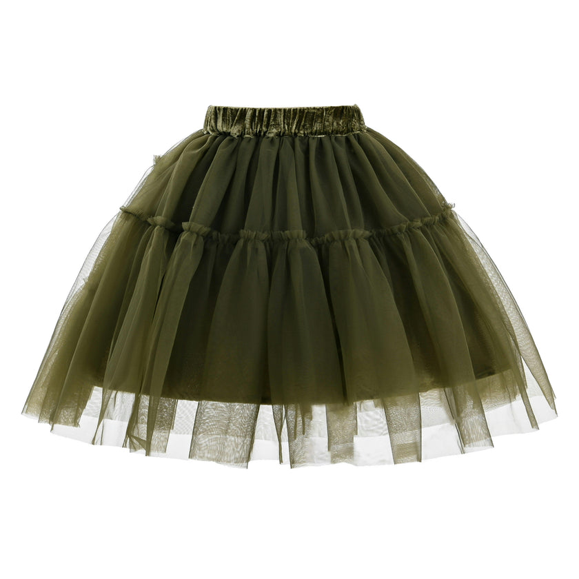 Floral Knit Vest & Tulle Skirt Set