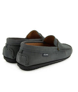Nubuck Leather Penny Moccasins, Grey