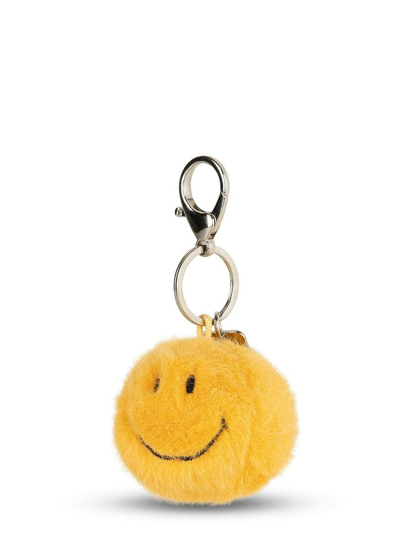 Smiley Keychain ECO Fuzzy Yellow - 2"