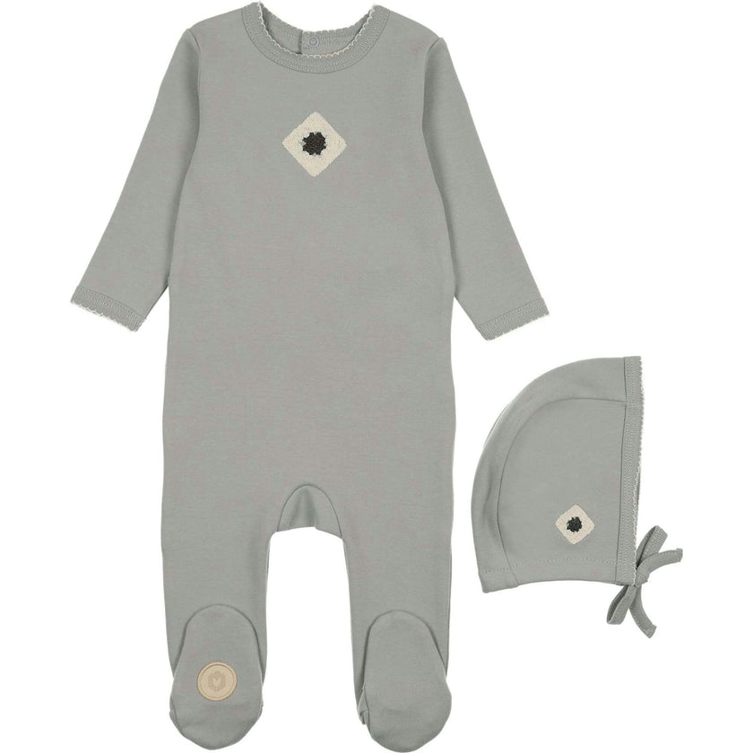 Geo-Floral Footie & Hat Set