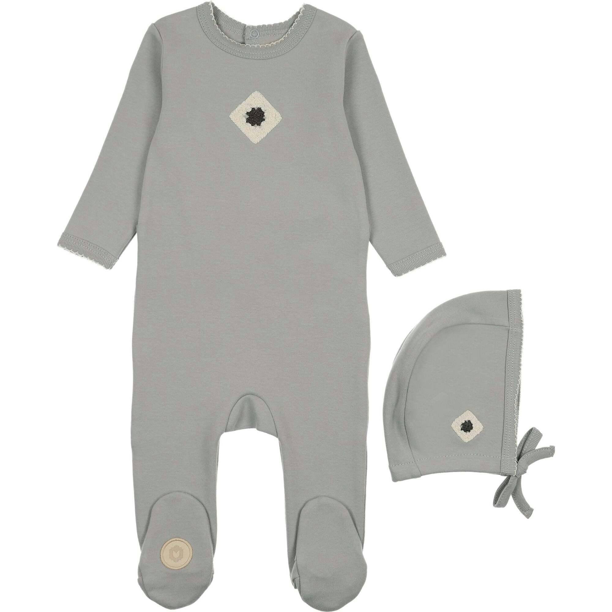 Geo-Floral Footie & Hat Set