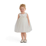 White Zinara Ribbon Bloom Gown