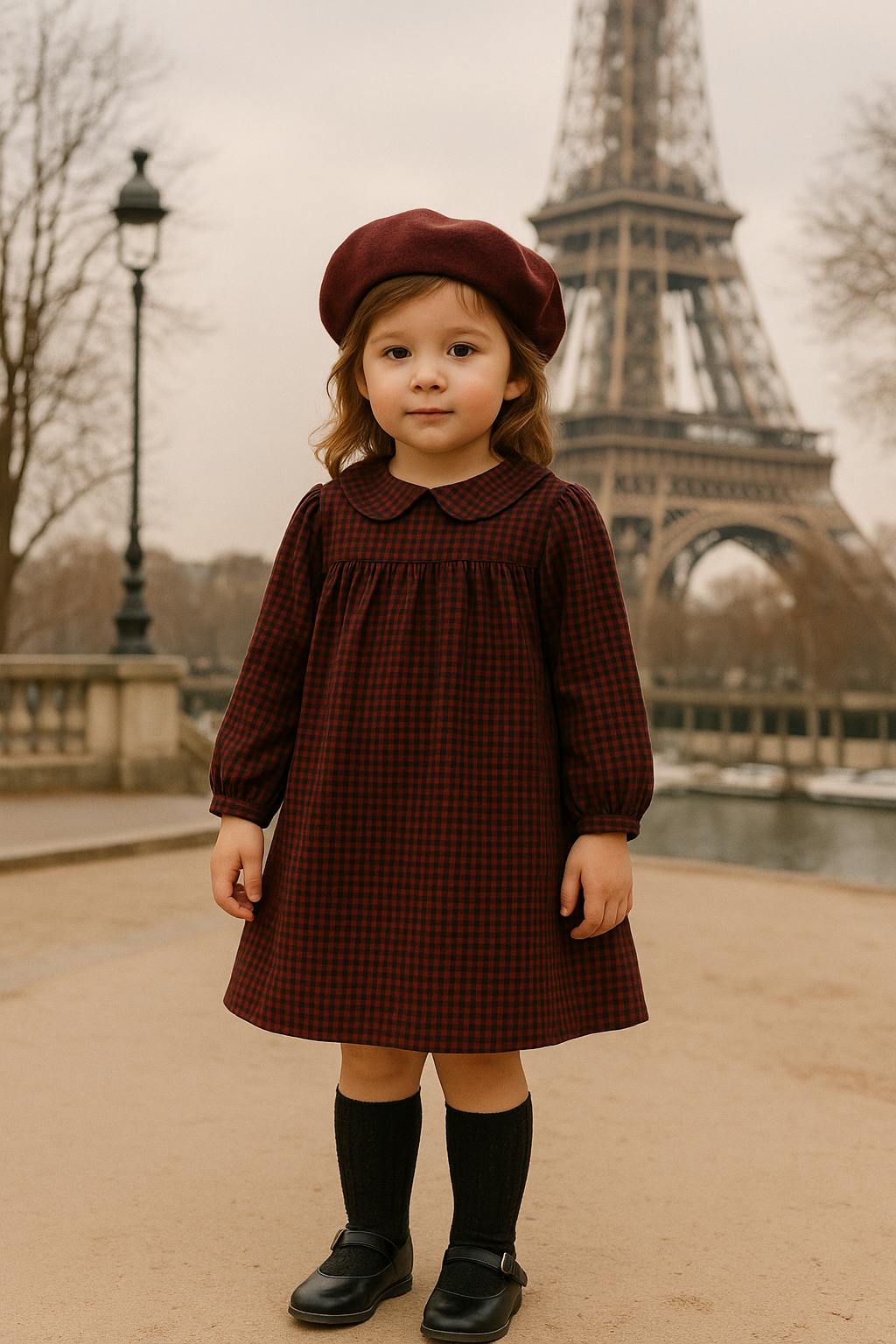 Plaid Collar Dress