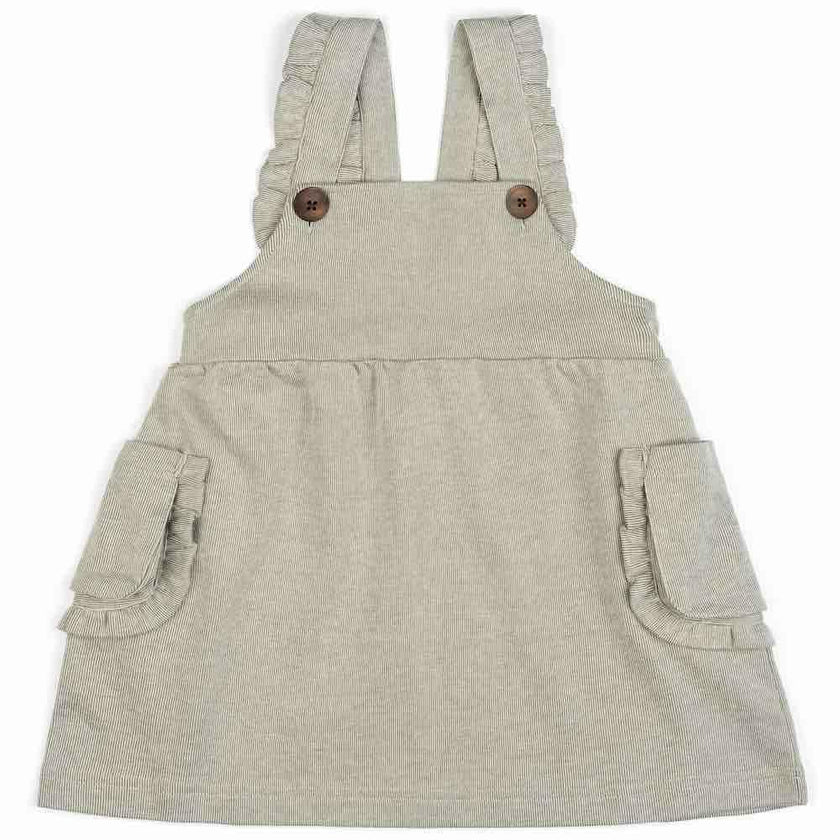 Grey Pinstripe Dress Overall