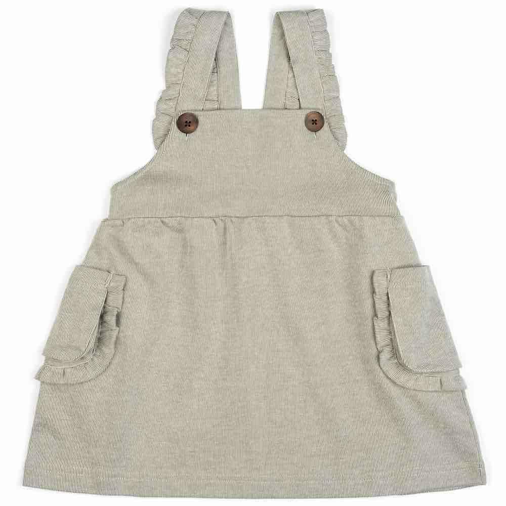 Grey Pinstripe Dress Overall