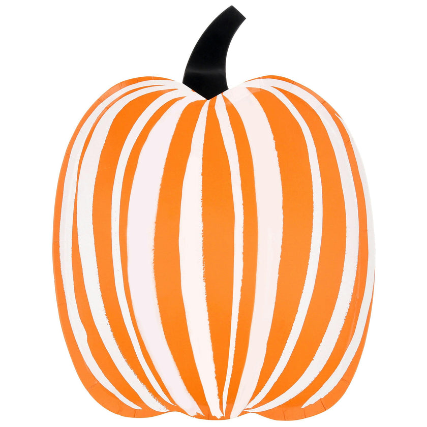 Stripe Pumpkin Plates