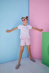 Essential Tee - Pink Seersucker Heart