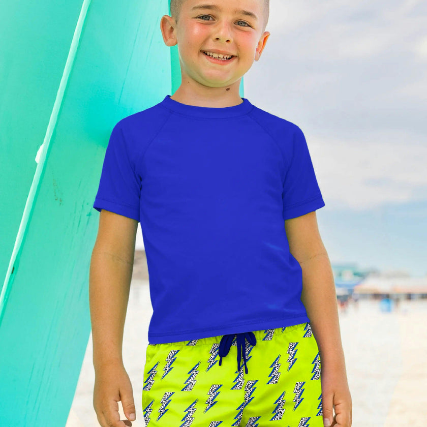 Dylan Boys Lightning Bolt Print Board Shorts