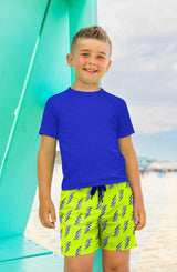 Dylan Boys Lightning Bolt Print Board Shorts