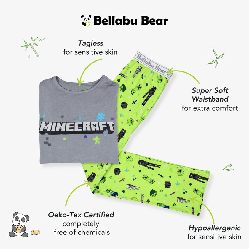 Minecraft: Mob Squad Bamboo Men's Pajama Set