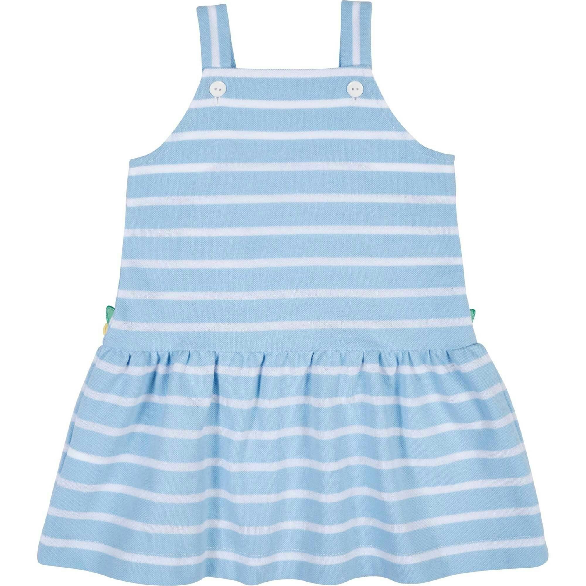 Stripe Knit Dress With Mulitcolor Flowers
